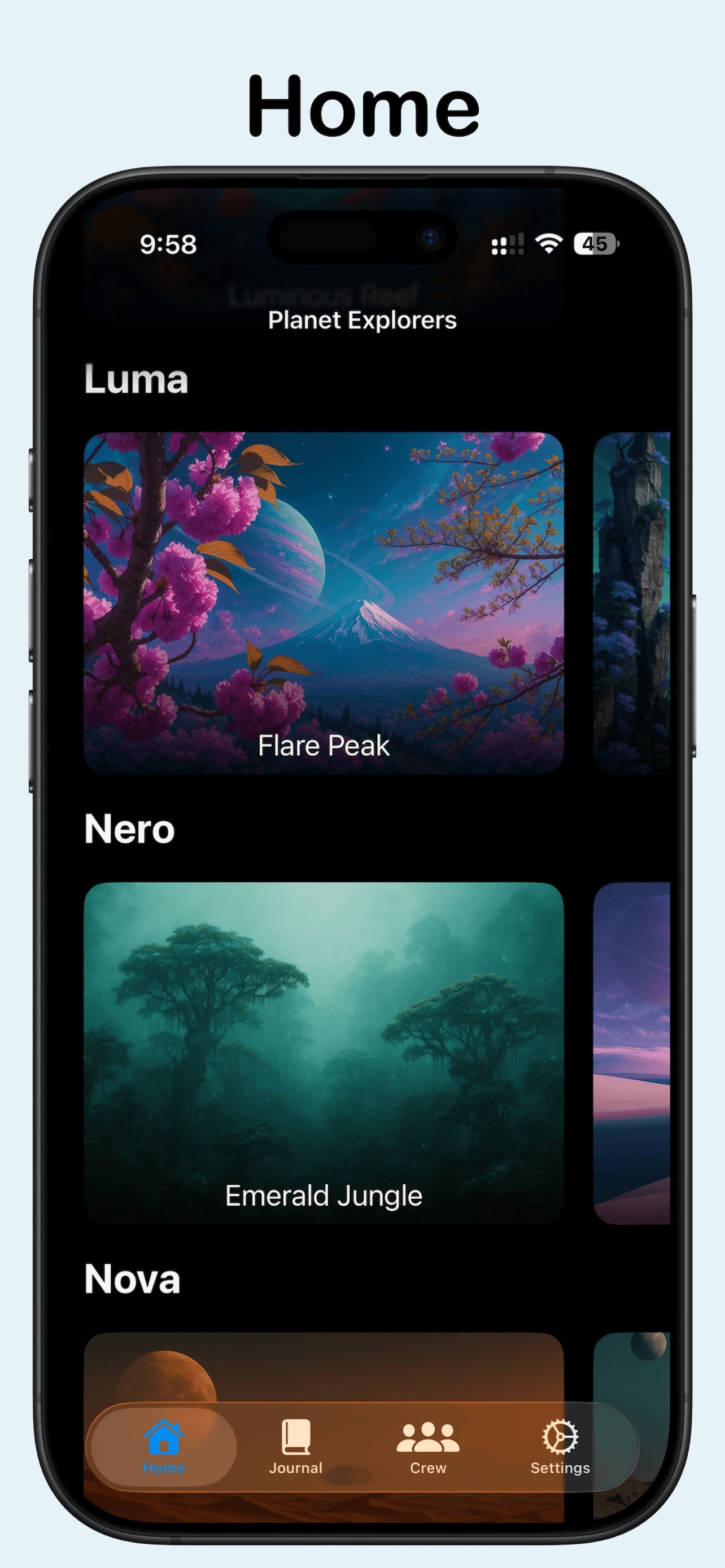 Planet Explorers app screenshot